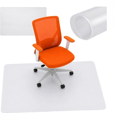 Protective chair mat Ruhhy 90 × 130 cm, milky
