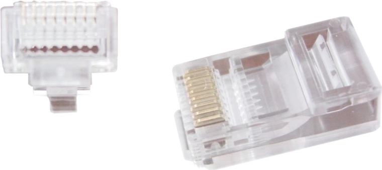 Проходен мрежов конектор RJ45 8P8C UTP, 100 бр.