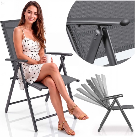 Sofotel folding garden chair, graphite