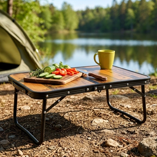 Ideal table for camping, picnics and by the lake