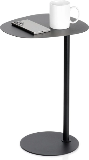 Metal side coffee table black 35 × 25 × 53 cm