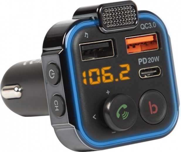 FM Transmitter Bluetooth 5.1 with Fast Charging QC 3.0