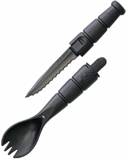 KA-BAR spork with knife 2-in-1