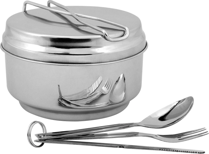 Stainless Steel Camping Mess Kit 7-Piece STORE LINE
