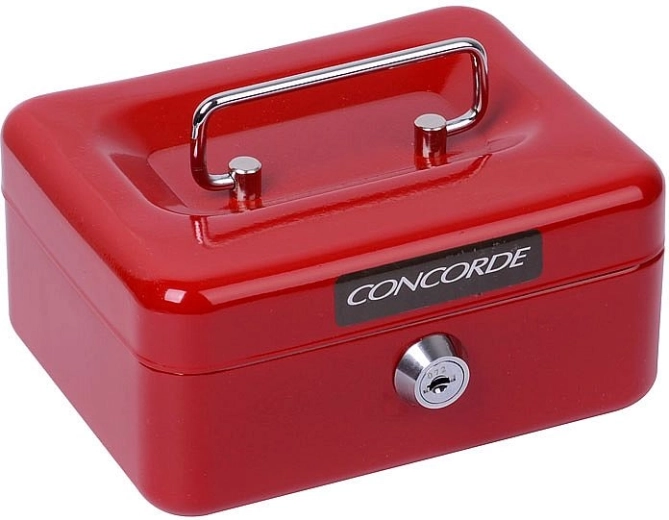 CONCORDE 11 metal cash box red