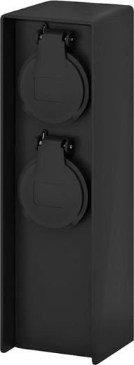 Solight garden electrical post with 2 sockets IP44, black
