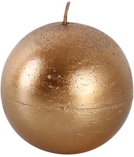 Rustic round candle 8 cm in copper color PROVENCE