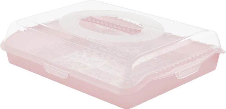 Storage box with lid Nordic pink 45 × 35 × 11 cm