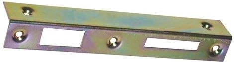Angle strike plate galvanized for left-hand doors (pack of 10)