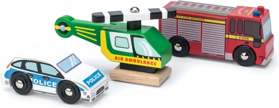 Le Toy Van комплект дървени спасителни превозни средства