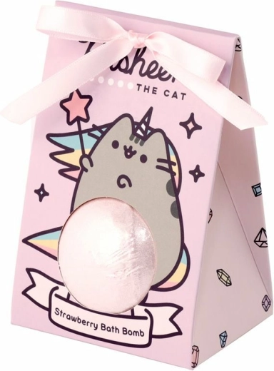 Pusheen The Cat шуптящи топки за баня с аромат на ягода, 6×55 g