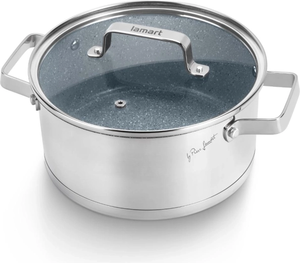 Lamart Stoness saucepan with lid, 20 cm, 2.7 l
