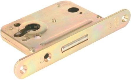Mortise deadbolt cylinder lock, white zinc-plated