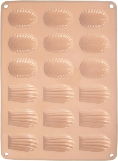 Silicone mold for cookies and pralines, beige 34 × 25 × 1 cm