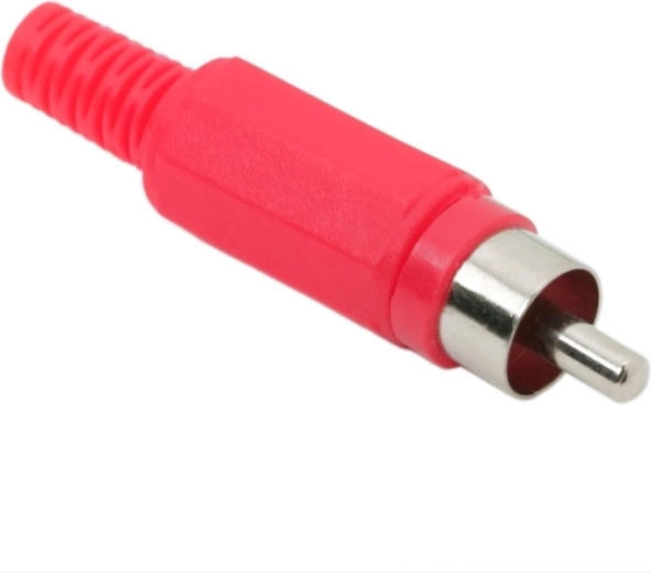 RCA plug with strain relief