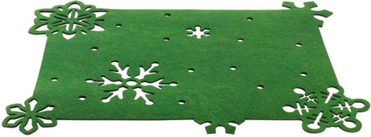 Филцова подложка за хранене Toro 45 × 35 см, коледна, зелена