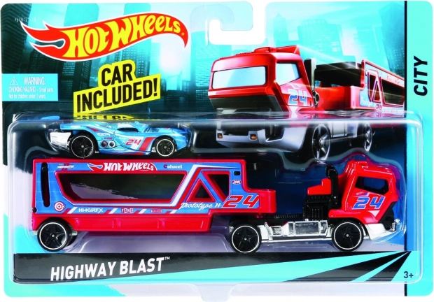 Hot Wheels metal hauler with car (6 variants) - 1 piece