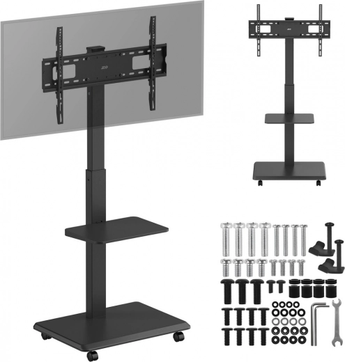Mobile TV stand ERGO OFFICE ER-304B on wheels