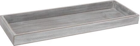 Дървен декоративен поднос 40 × 14 × 3 см, сив