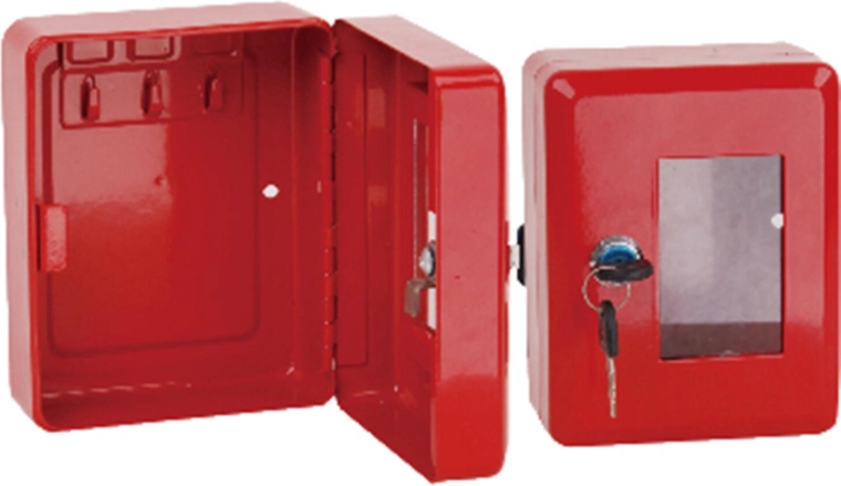 Fire key box with hammer, red 150 × 120 × 80 mm