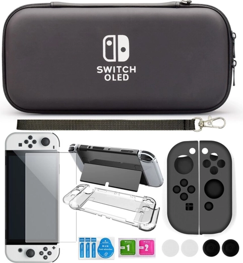 Защитен калъф и комплект аксесоари за Nintendo Switch OLED - 1 брой
