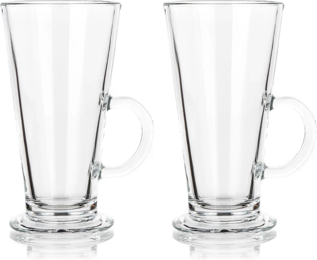 Glass latte mugs 270 ml TANGER, set of 2
