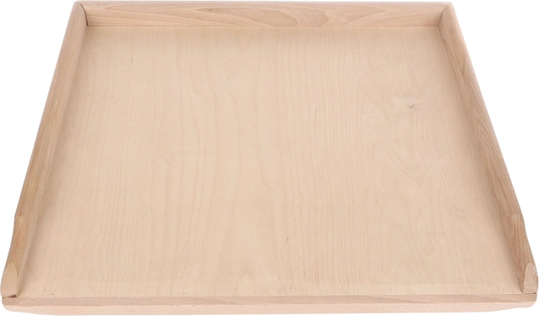 Solid wood pastry board with anti-slip rails 56 × 48 cm