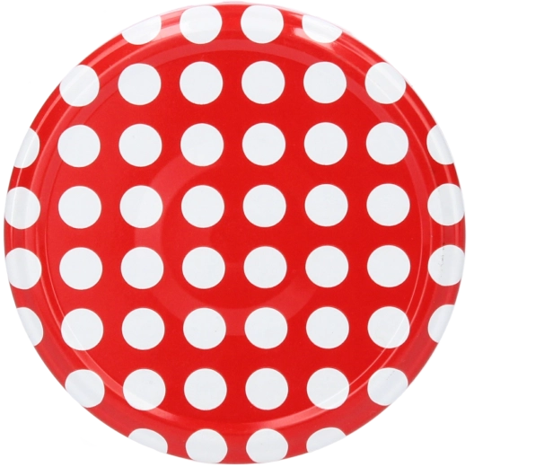 Twist preserving jar lids 82 mm Groszek (polka dots), 6 pcs