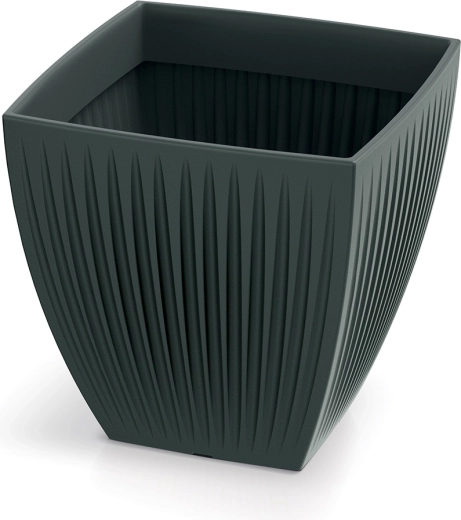 Plastic square flower pot Latia Square 30 cm anthracite