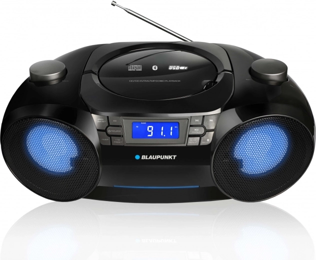 Boombox with LED lighting and Bluetooth technology
