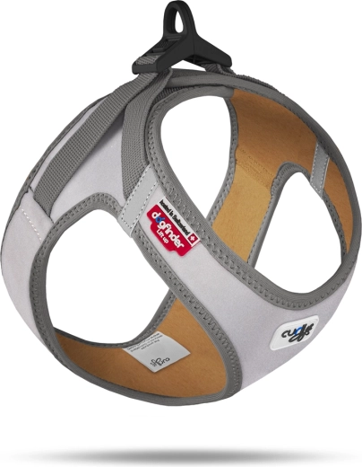 Curli нагръдник за кучета glow reflective сив 2XS (2–4 кг)