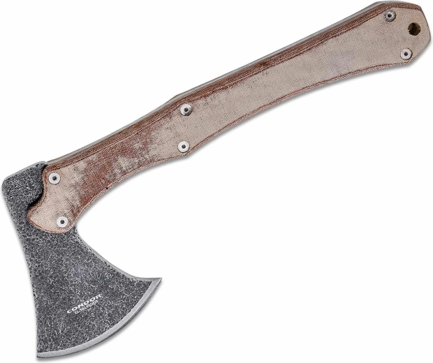 Брадва Condor Mountain P.A.S.S. 830 g, кафява Micarta, кожен калъф