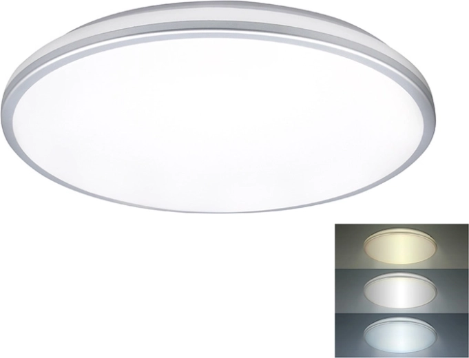 Solight round LED ceiling/wall light for damp areas IP54 24 W 2150 lm 3CCT 38 cm