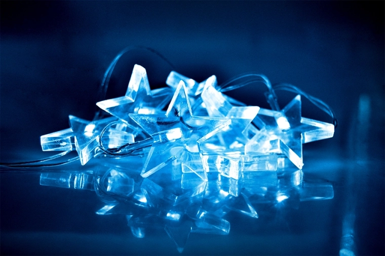 Solight LED Christmas string lights with stars 1.5 m, 10 LEDs, blue light