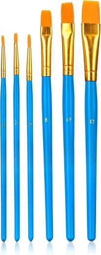 Set of nylon brushes mixed sizes, 6 pcs