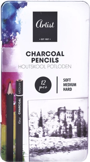 Artist’s charcoal set, 12 pcs, 19 cm
