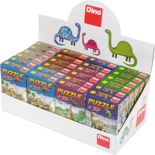 Dino пъзел динозаври 60 части с фигурка (микс 6 мотива) - 1 брой