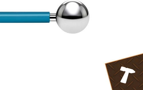 Durable metal ball tip and comfortable grip