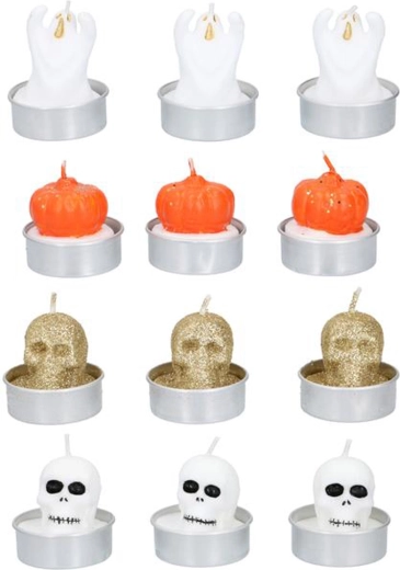 Halloween tealight candles – mixed scents, 3 pcs