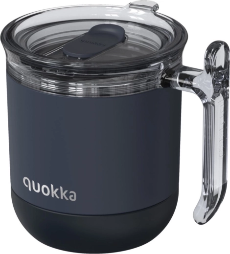 Stainless steel thermal mug Quokka Wave Black 260 ml