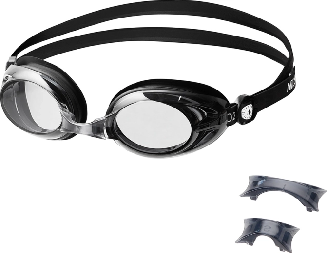 NILS Aqua swimming goggles black with Anti-Fog and UV protection