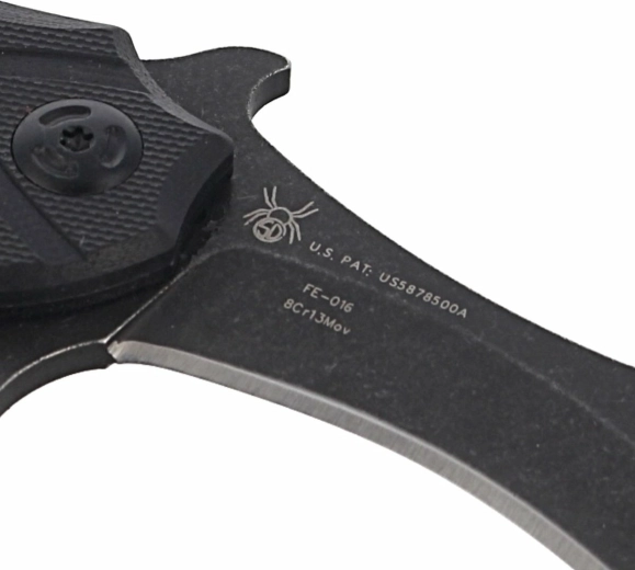 Durable 8Cr13MoV blade with stonewashed finish