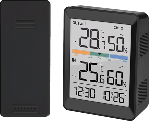 Wireless measurement of outdoor values up to 60 m