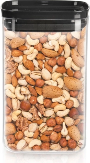 Square container for dry foods with sealing lid 1.4 l