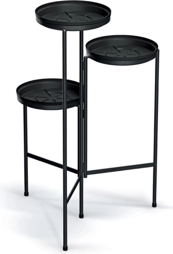 Multi-tier plant stand, black, 50 cm