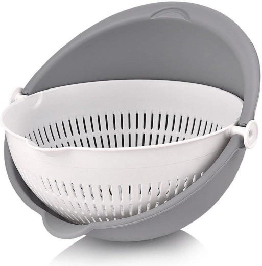 Rotating colander for clean and quick draining
