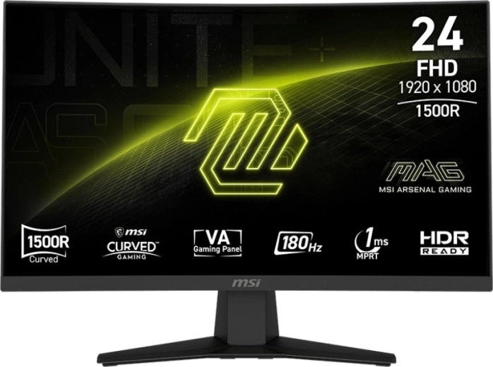 Извит монитор 23,6" MAG 244C LED FHD 180 Hz черен