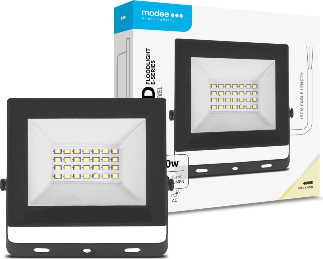 LED Floodlight Modee E‑series Slim 20 W, 1600 lm, 4000 K, 120°