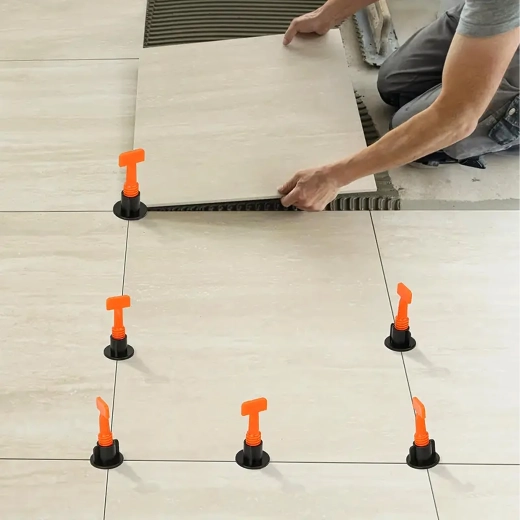 Precise tile leveling without “lippage”