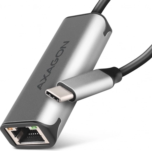USB‑C 3.2 Gen 1 2.5GbE adapter AXAGON with Realtek RTL8156B chip, gray
